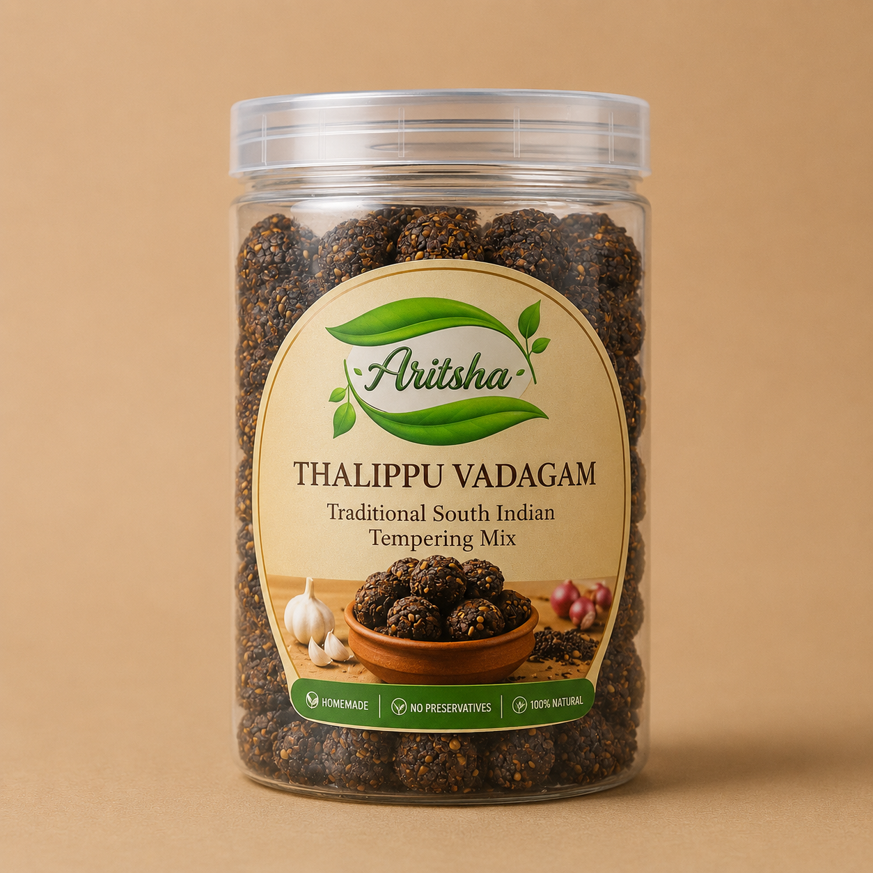 Aritsha Thalippu Vadagam - Traditional Homemade South Indian Tempering Mix