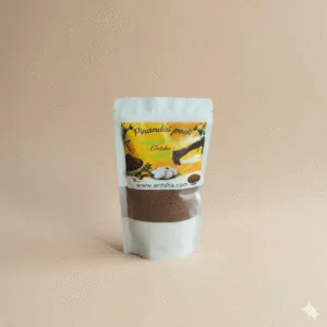 Aritsha Pirandai Podi herbal digestive and wellness powder displayed with clear product label