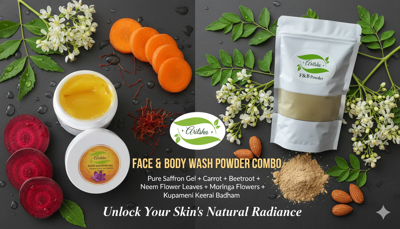 Aritsha Unisex Face Body wash herbal Powder