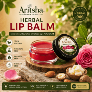 Aritsha Herbal Lip Care Natural Lip Balm 10g for Soft Smooth Healthy Lips